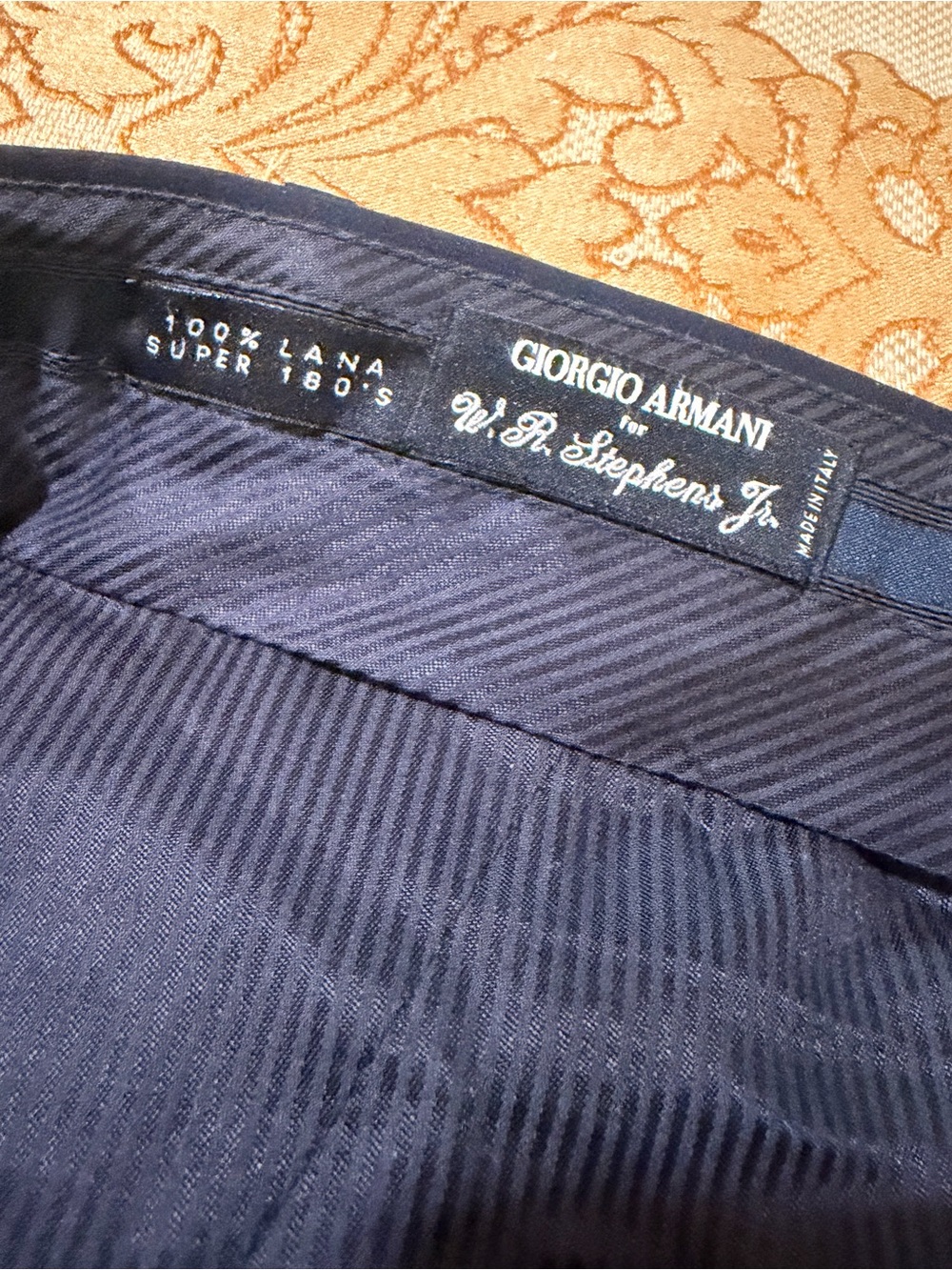 Georgie Armani Men's Classic Black Dress Pants, 100% Super Lana 180s, Sz 36 x 34 - Picture 2 of 16